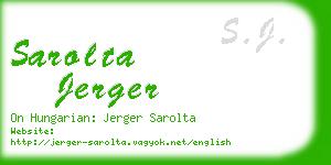 sarolta jerger business card